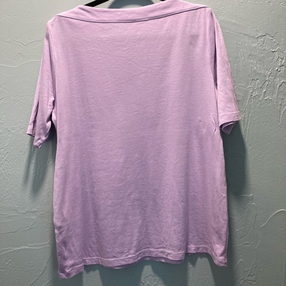 J.Jill Large Purple Top with 3/4 sleeves - Picture 2 of 5